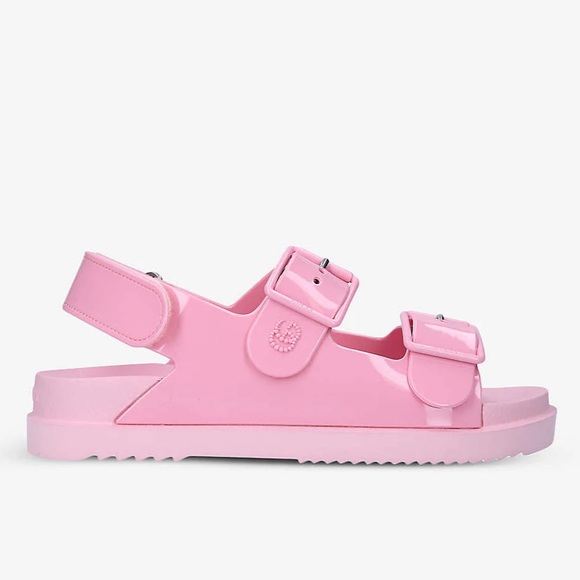 GUCCI GG Isla Logo Embossed Rubber Sandals - Picture 2 of 10